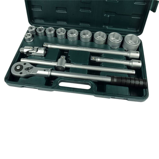 Brüder Mannesmann 15 Piece Socket and Ratchet Spanner Set 3/4" 2065