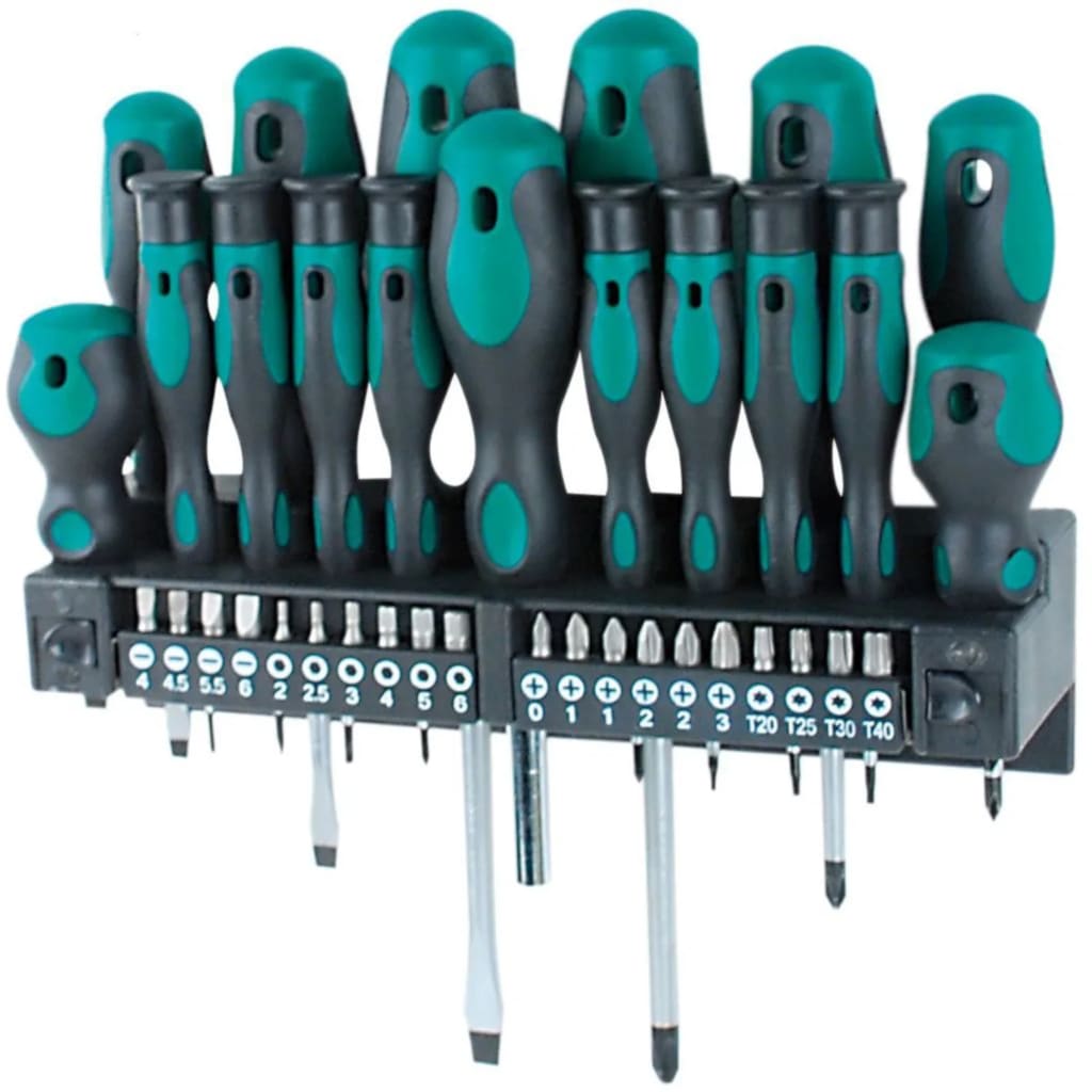 Brüder Mannesmann 37 Piece Screwdriver and Bit Set 11415