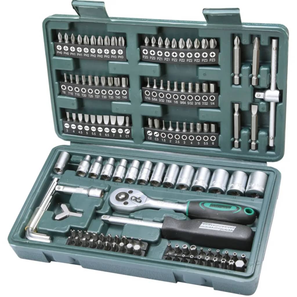 Brüder Mannesmann 130 Piece Bit and Socket Set 29166