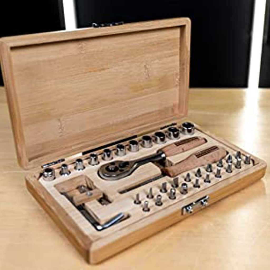 Brüder Mannesmann 41 Piece Socket Set Bamboo