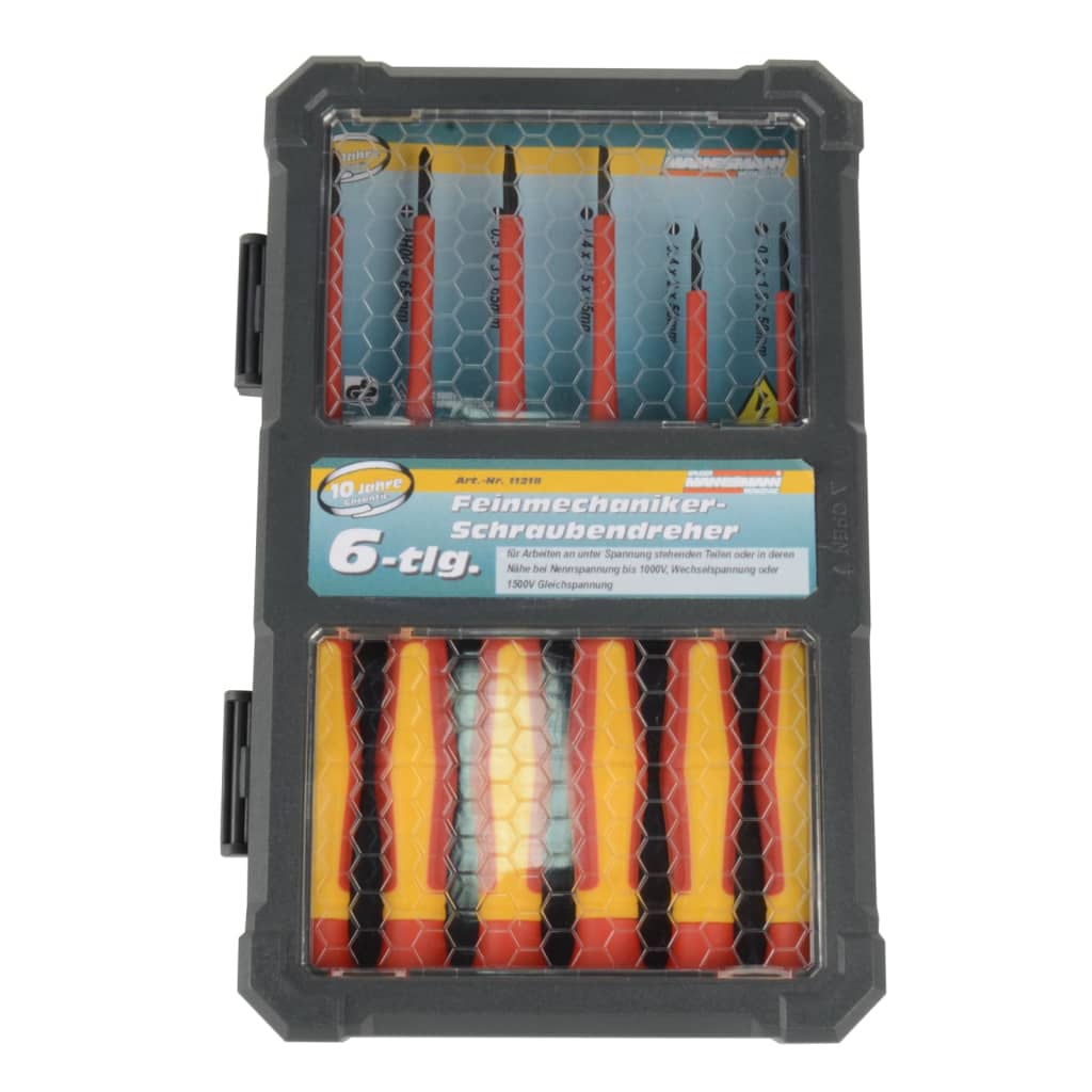 Brüder Mannesmann 6 Piece Precision VDE Screwdriver Set