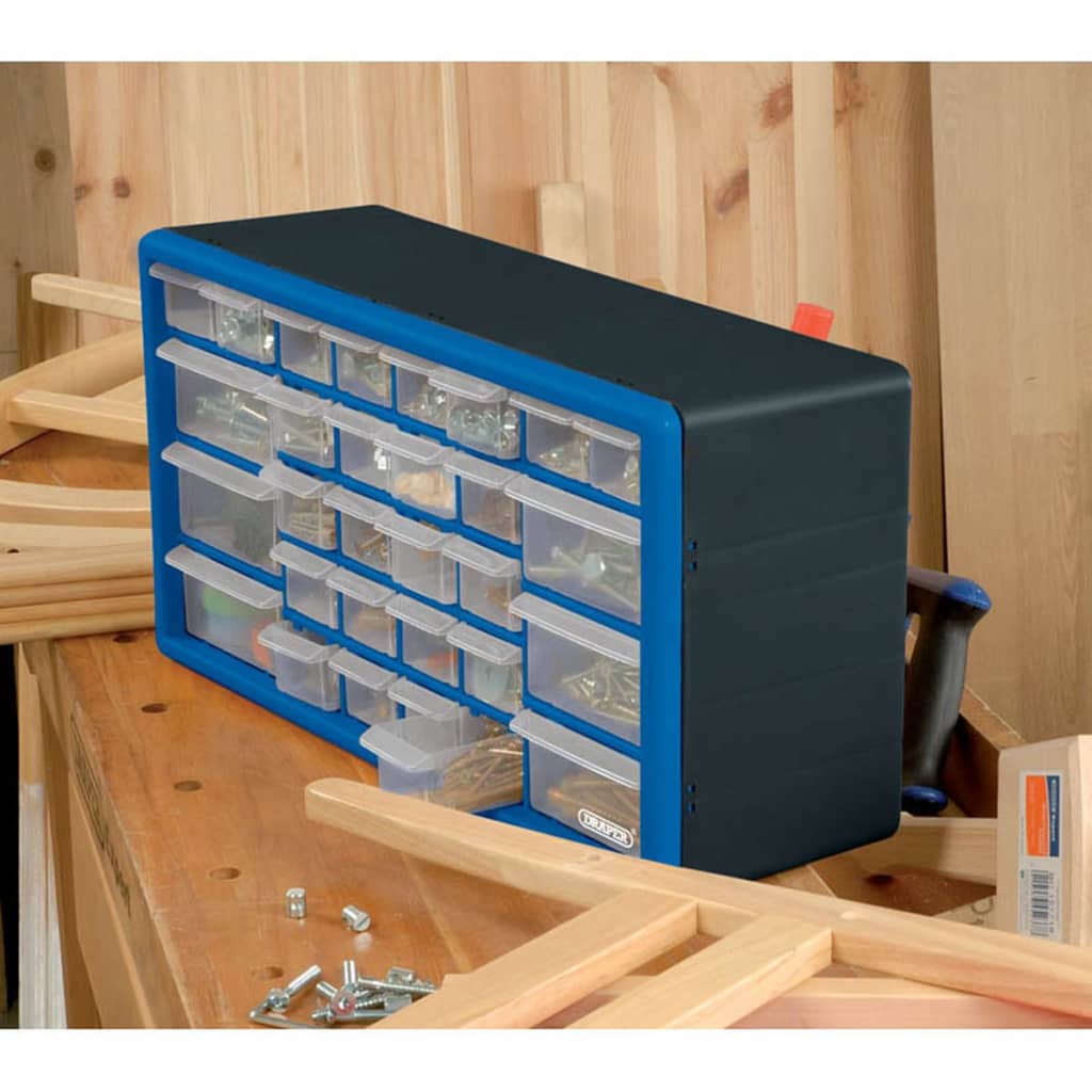 Draper Tools 30-Drawer Tool Organiser Blue 12015