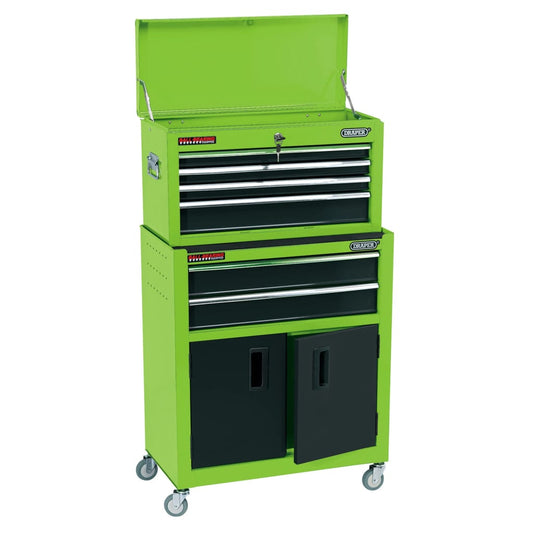 Draper Tools Combo Roller Cabinet and Tool Chest 61.6x33x99.8 cm Green