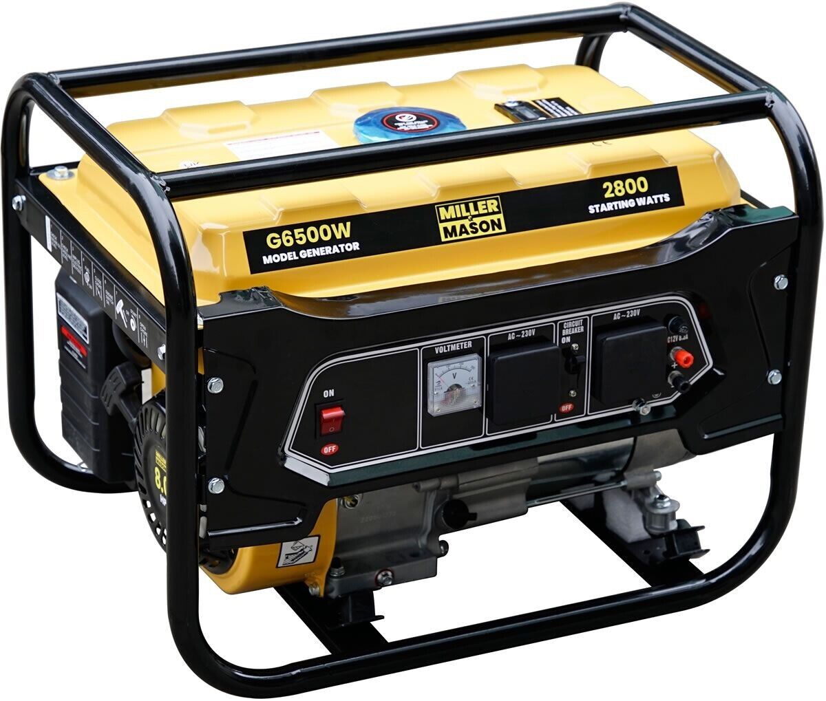 MILLER & MASON 3.4KVA 2800W 8HP 4 STROKE PETROL ENGINE GENERATOR