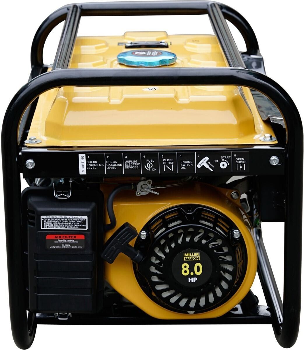 MILLER & MASON 3.4KVA 2800W 8HP 4 STROKE PETROL ENGINE GENERATOR