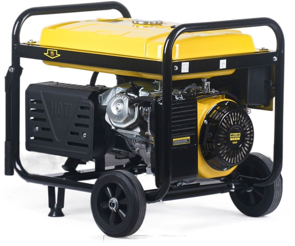 MILLER & MASON 10.5KVA 16HP PORTABLE KEY START PETROL ENGINE GENERATOR