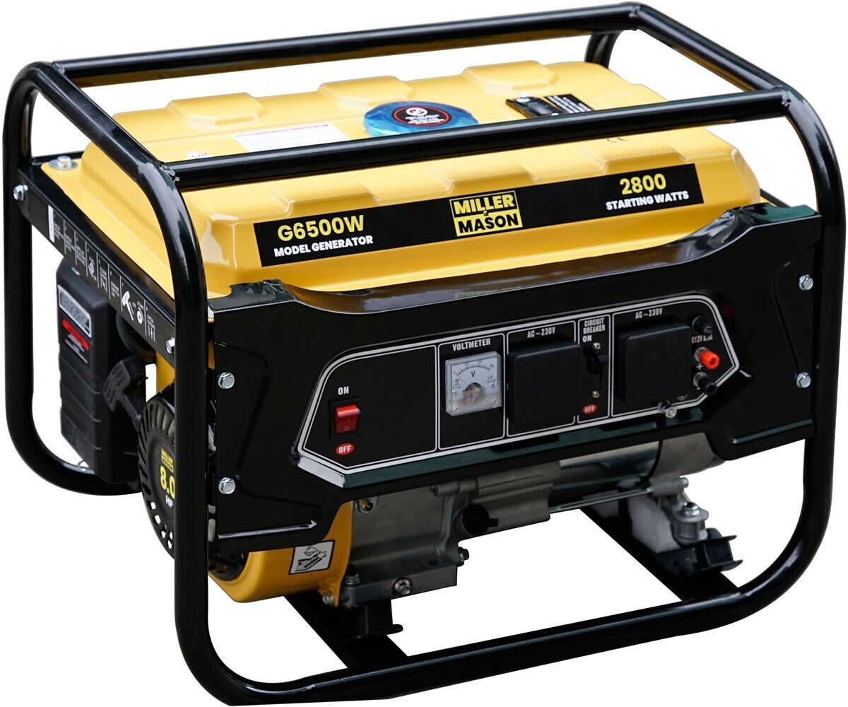 MILLER & MASON 3.4KVA 2800W 8HP 4 STROKE PETROL ENGINE GENERATOR