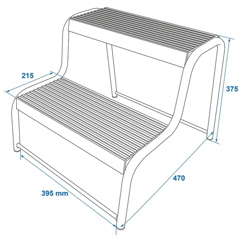 ProPlus Double Step Stool for Caravan/Motorhome Black 360822