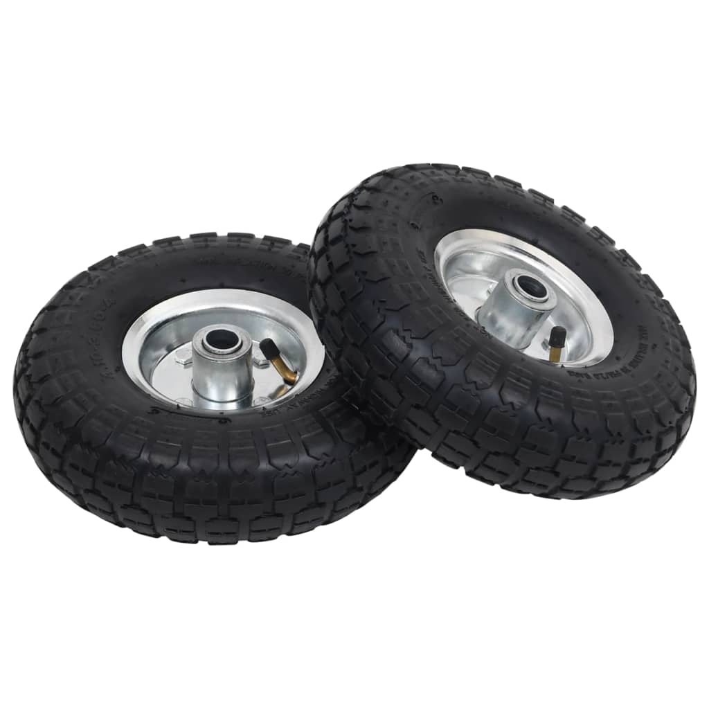 Sack Truck Wheels 2 pcs Rubber 4.10/3.50-4 (260x83)