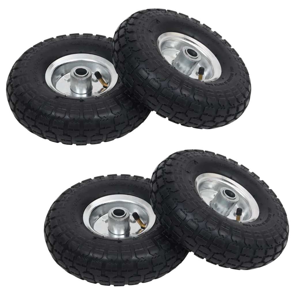 Sack Truck Wheels 4 pcs Rubber 4.10/3.50-4 (260x83)