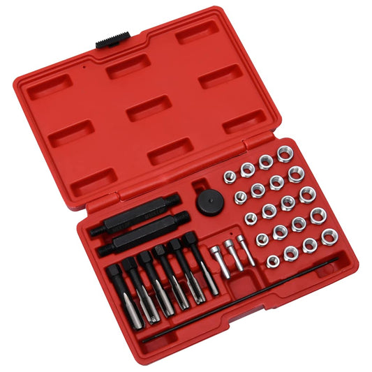 33 Piece Glow Plug Thread Repair Tool Set M8 M10 M12