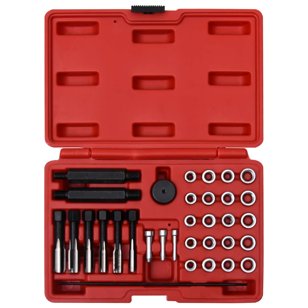 33 Piece Glow Plug Thread Repair Tool Set M8 M10 M12