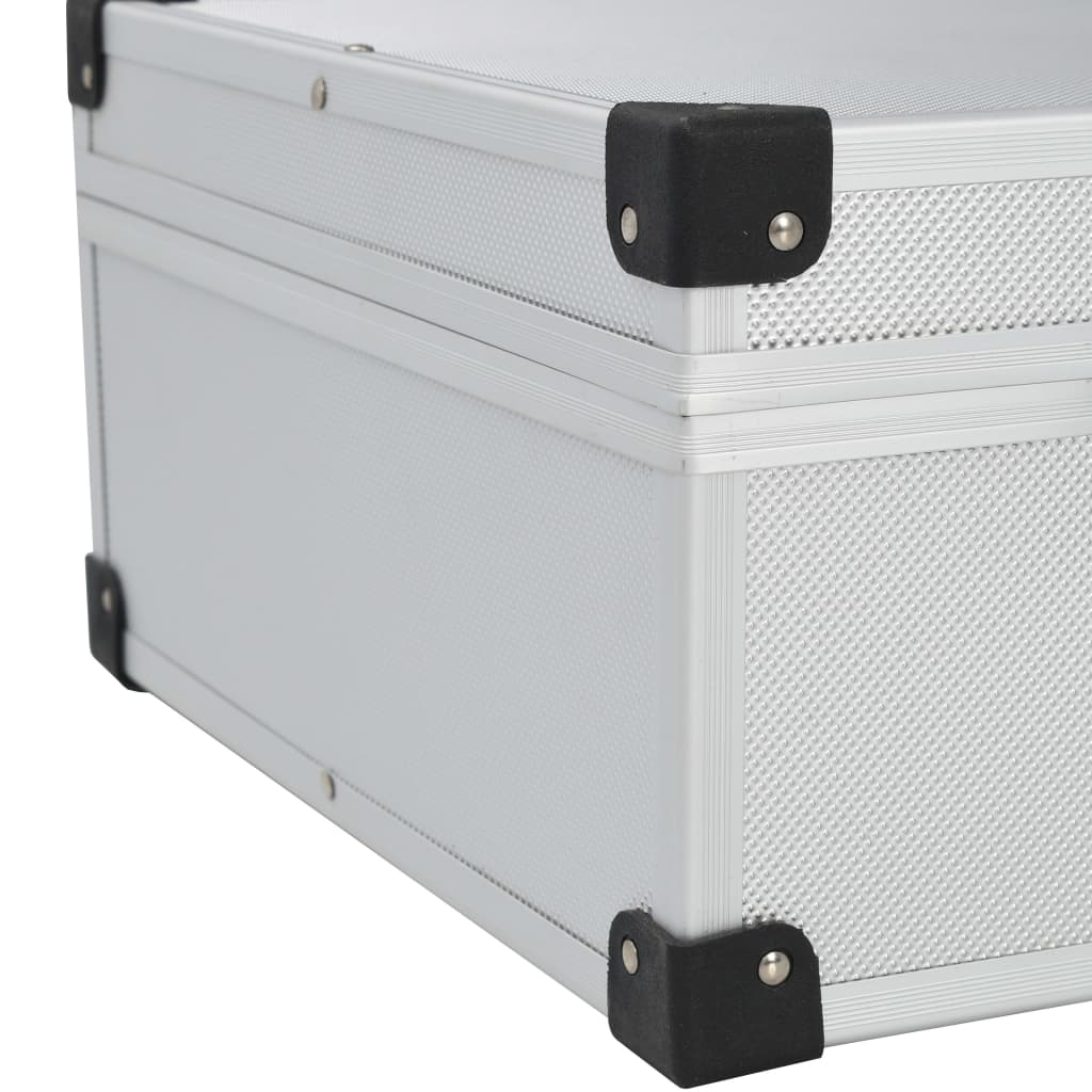 Tool Suitcase 46x33x16 cm Silver Aluminium