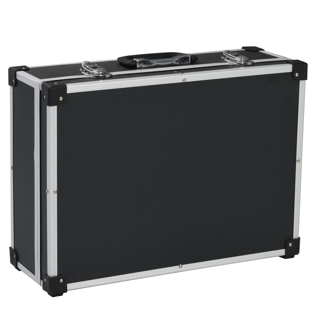 Tool Suitcase 46x33x16 cm Black Aluminium