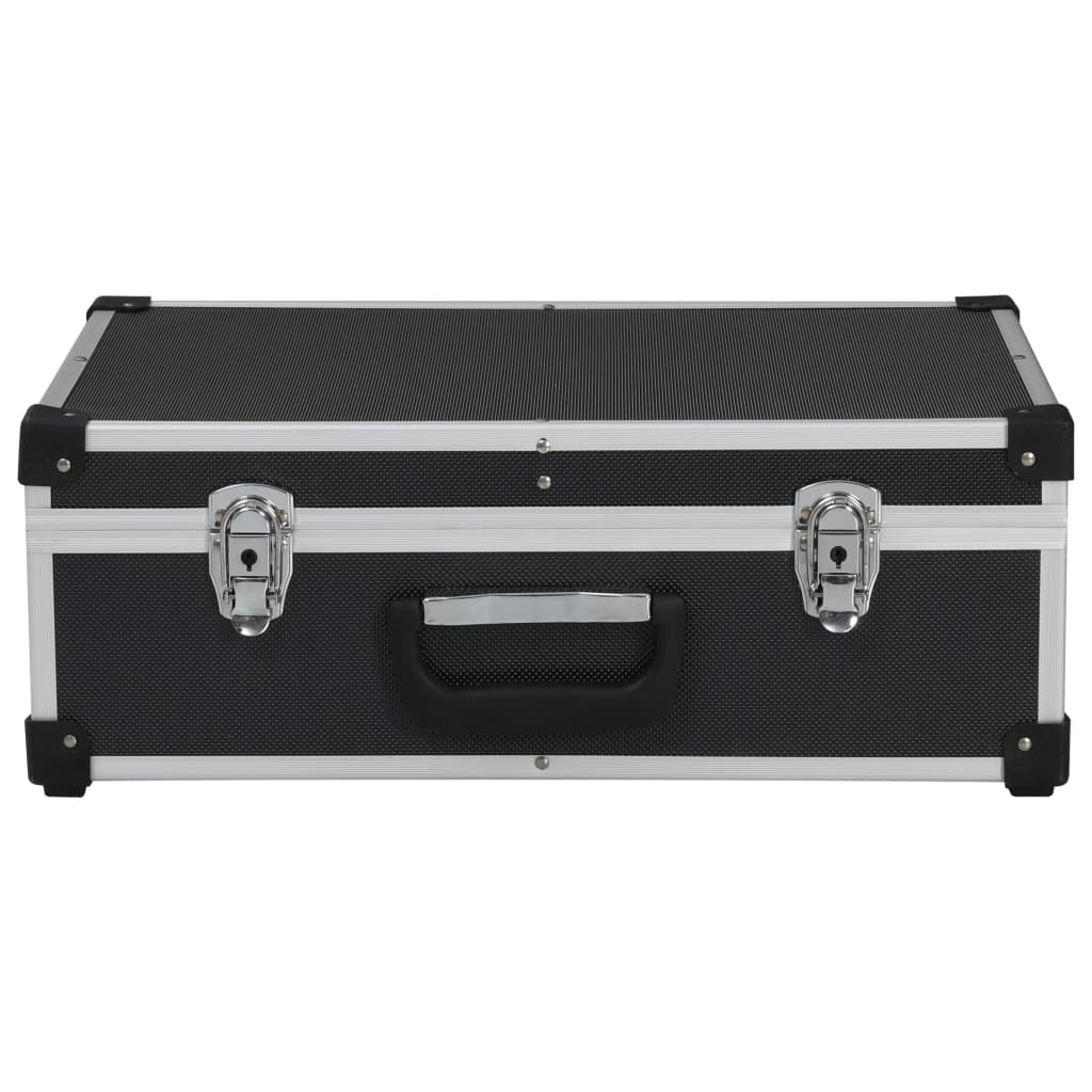 Tool Suitcase 46x33x16 cm Black Aluminium