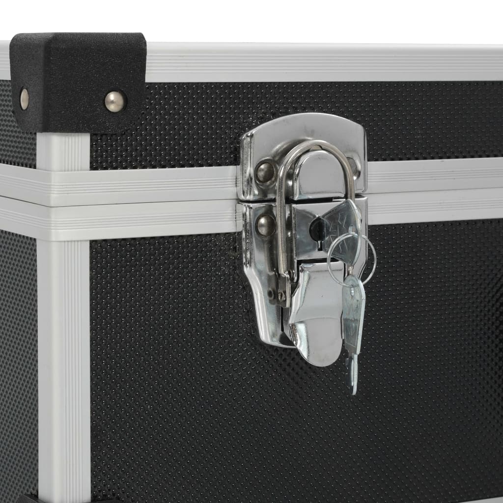 Tool Suitcase 46x33x16 cm Black Aluminium