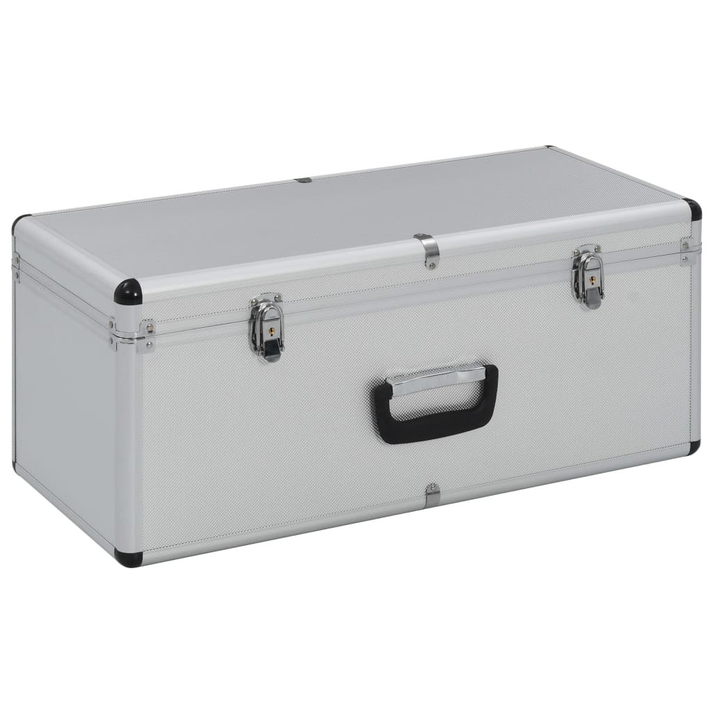 Storage Cases 2 pcs Silver Aluminium