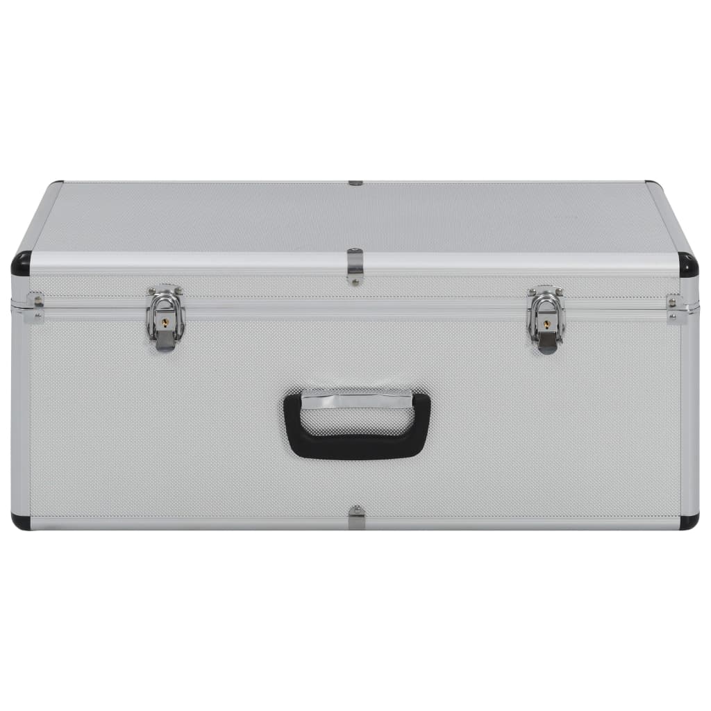 Storage Cases 2 pcs Silver Aluminium