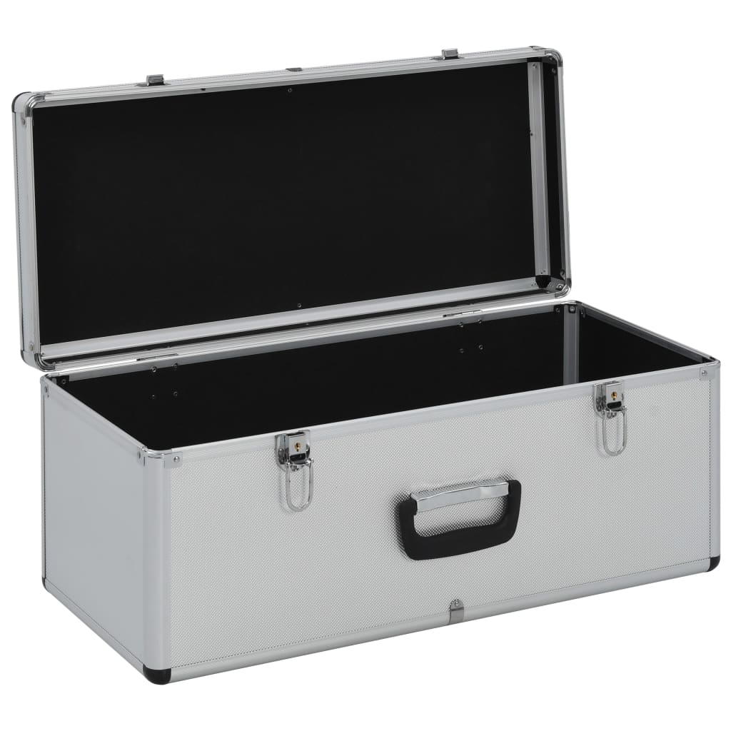 Storage Cases 2 pcs Silver Aluminium