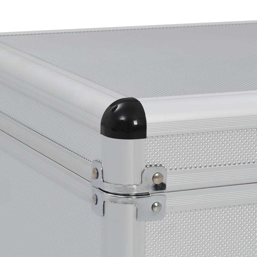 Storage Cases 2 pcs Silver Aluminium