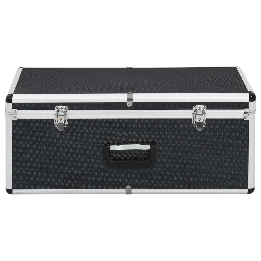 Storage Cases 2 pcs Black Aluminium