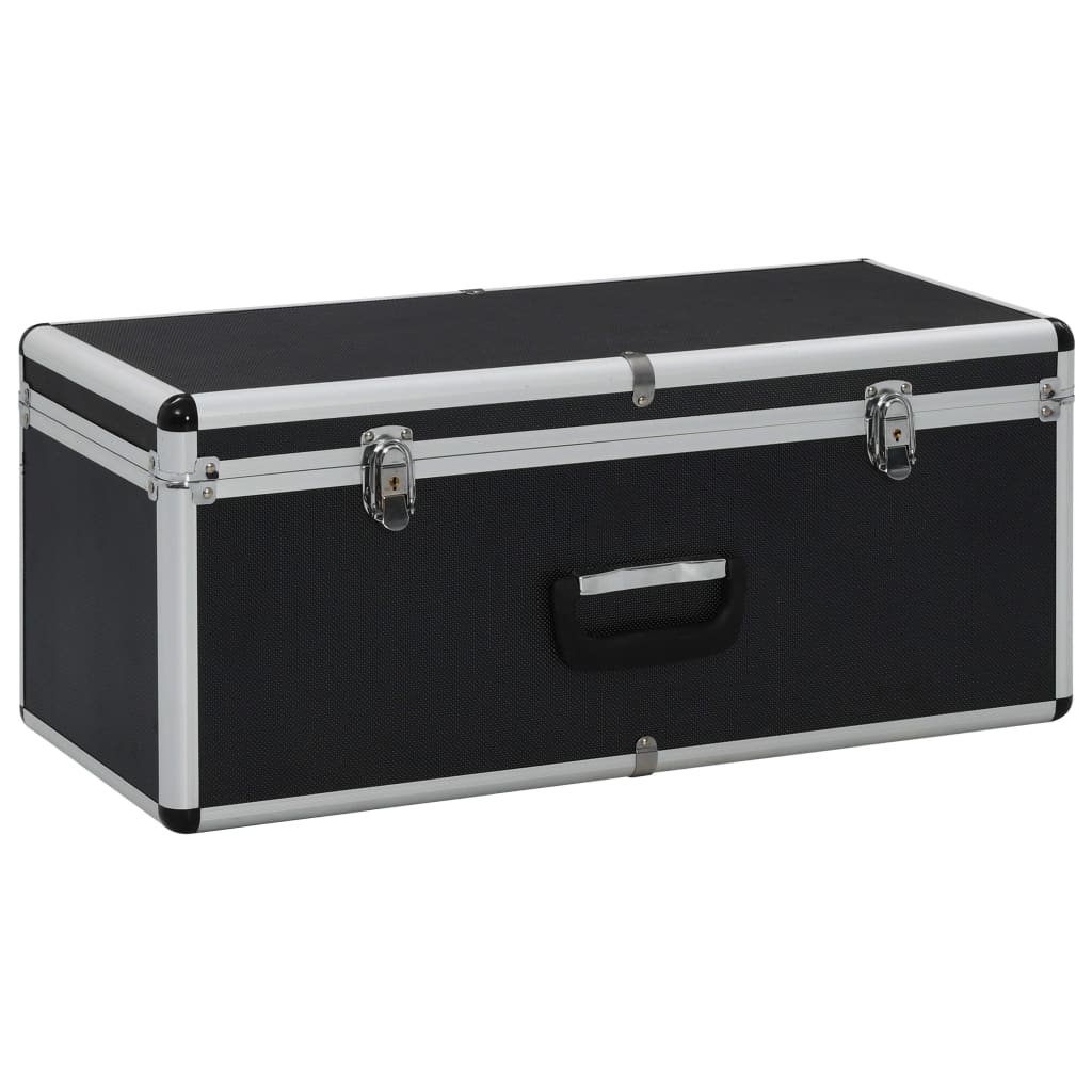 Storage Cases 3 pcs Black Aluminium