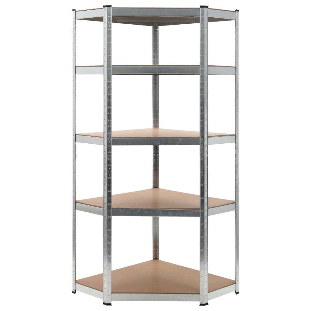 Storage Shelf Silver 75x75x180 cm Steel and MDF