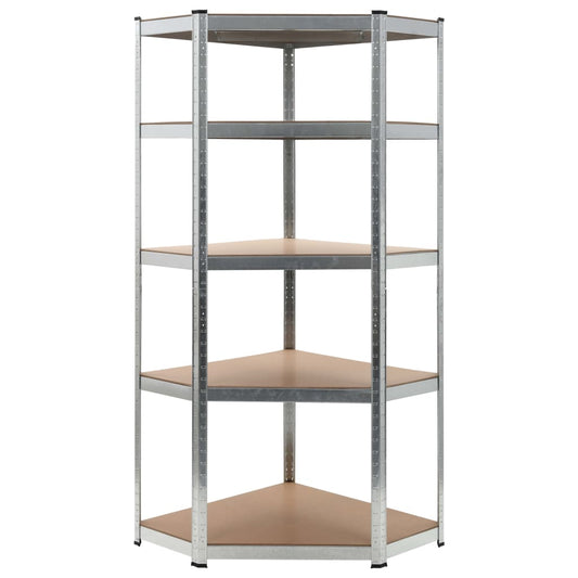 Storage Shelf Silver 75x75x180 cm Steel and MDF