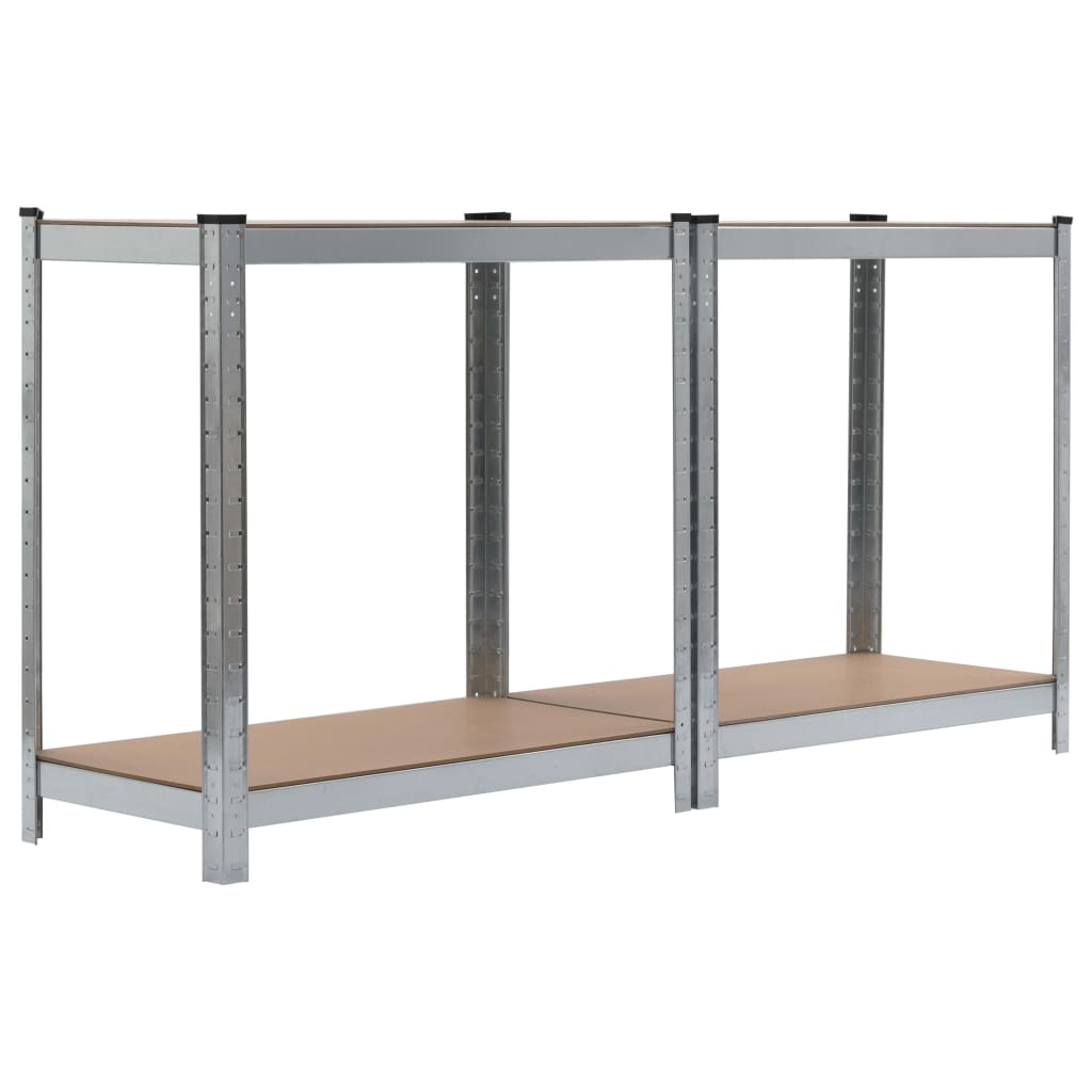 Storage Shelf Silver 80x40x160 cm Steel and MDF