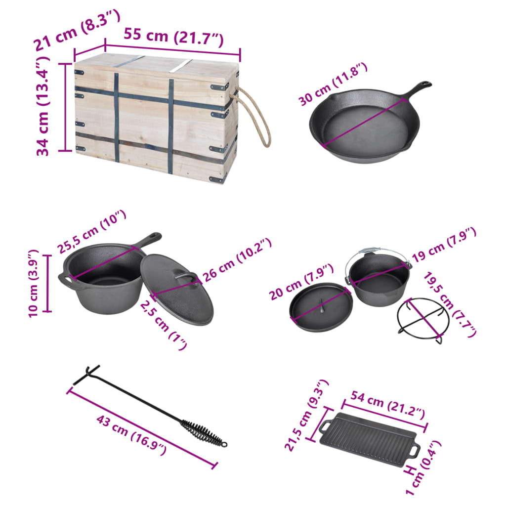 Dutch Oven Set 9pcs