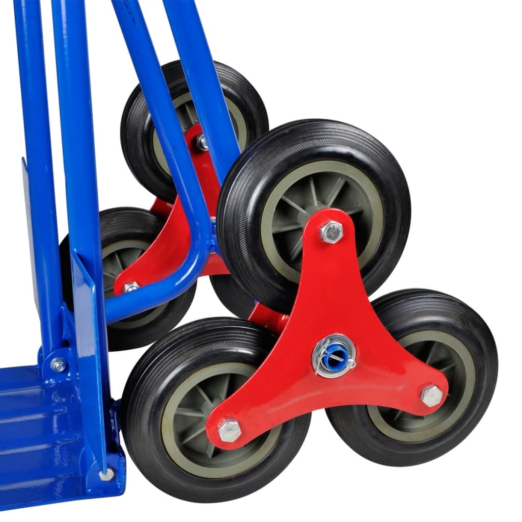 Folding Sack Truck with 6 Wheels Blue