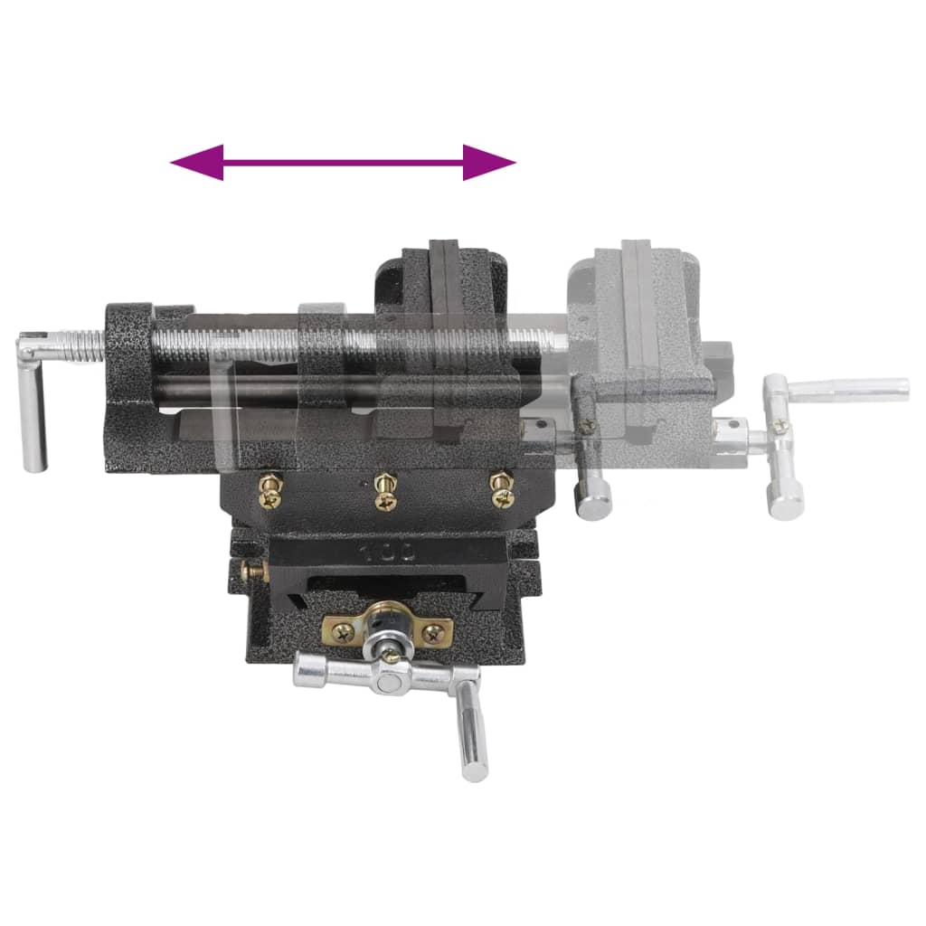 Manually Operated Cross Slide Drill Press Vice 78 mm