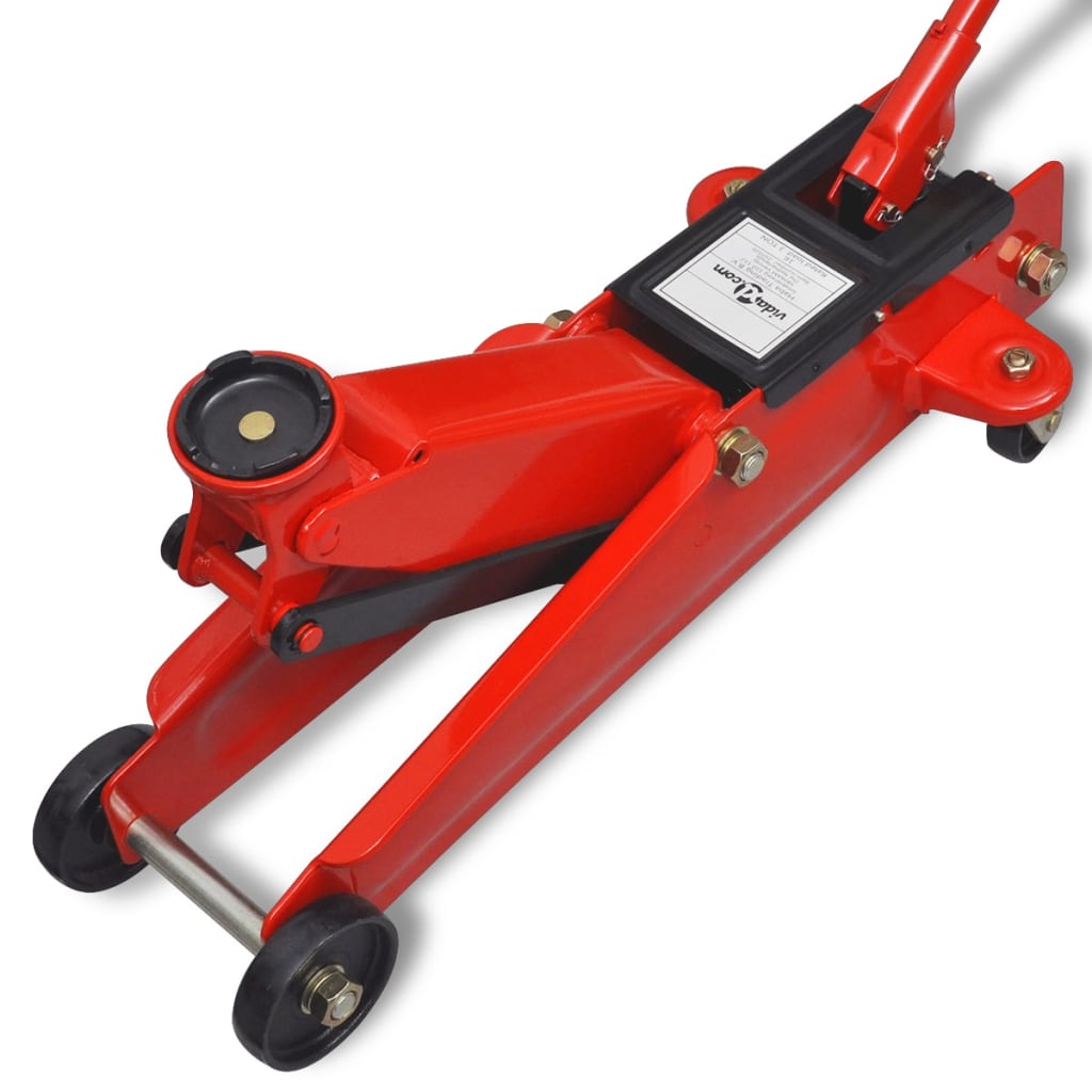 Low-Profile Hydraulic Floor Jack 3 Ton Red