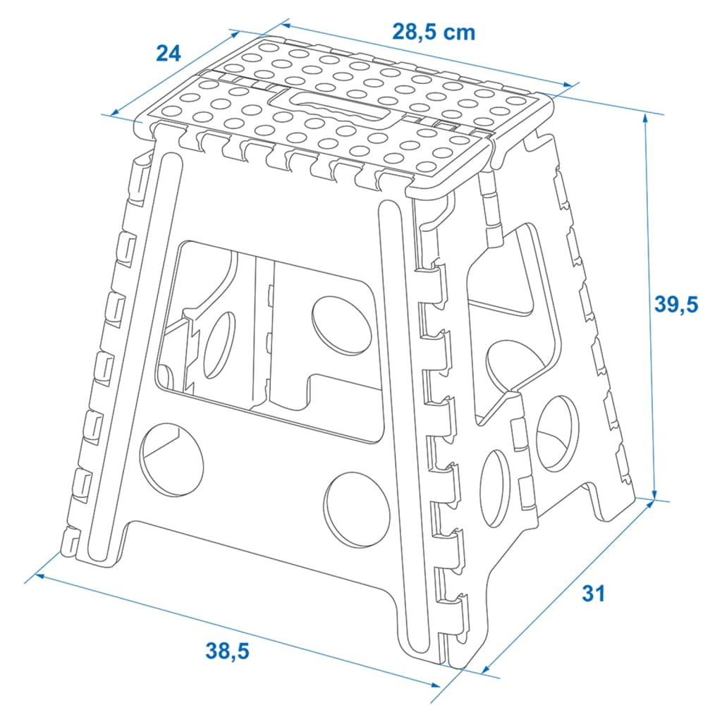 ProPlus Foldable Step Stool for caravan or camping 39.5 cm 770826