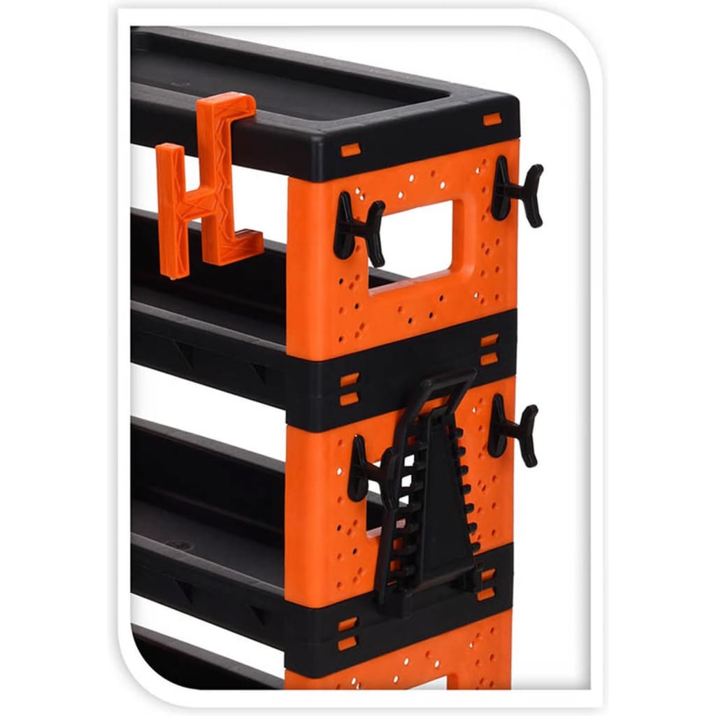 FX-Tools Tool Trolley 4-Tier Black and Orange