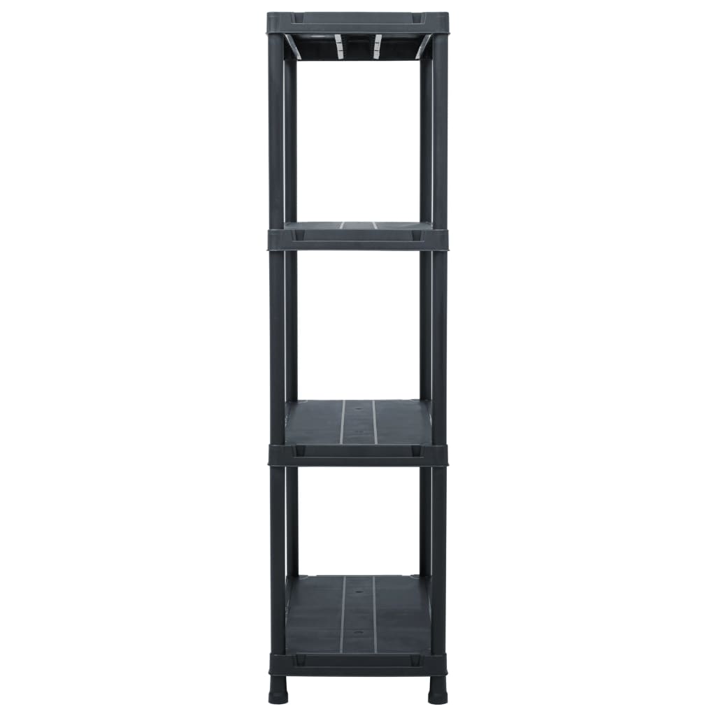 Storage Shelf Rack Black 100 kg 60x30x138 cm Plastic