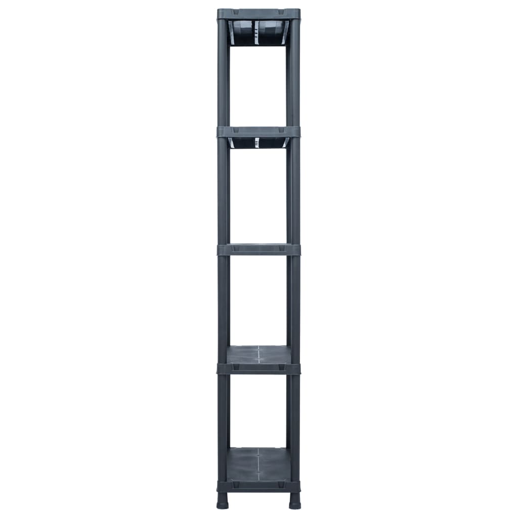 Storage Shelf Rack Black 125 kg 60x30x180 cm Plastic