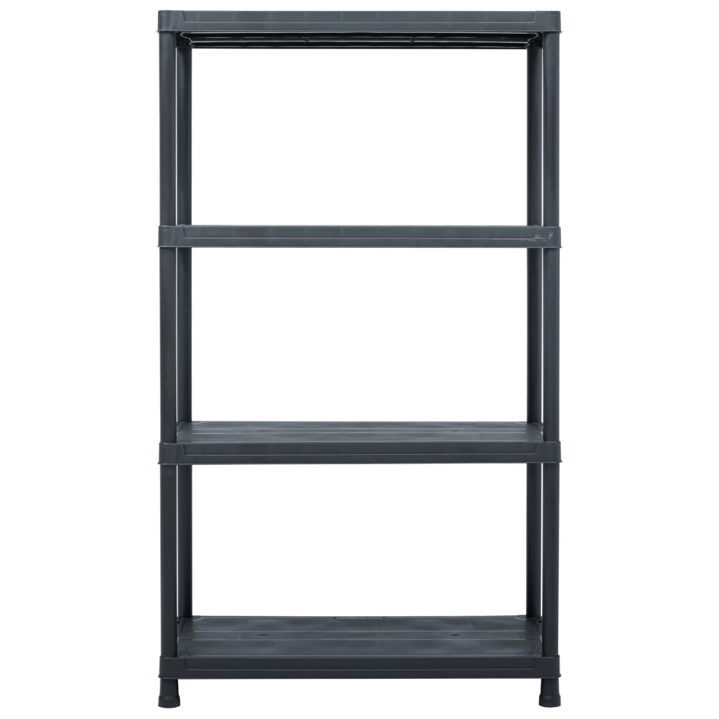 Storage Shelf Rack Black 200 kg 80x40x138 cm Plastic