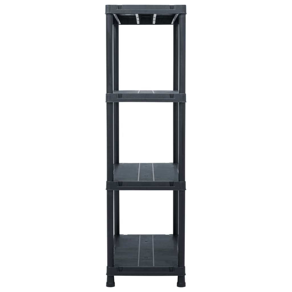 Storage Shelf Rack Black 200 kg 80x40x138 cm Plastic