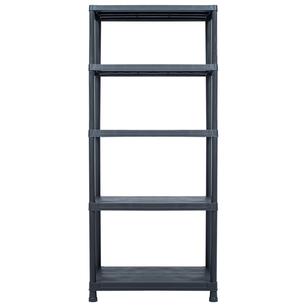 Storage Shelf Rack Black 500 kg 90x60x180 cm Plastic