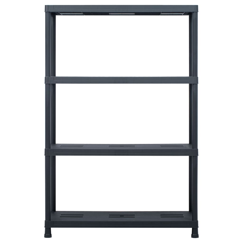 Storage Shelf Rack Black 220 kg 90x40x138 cm Plastic