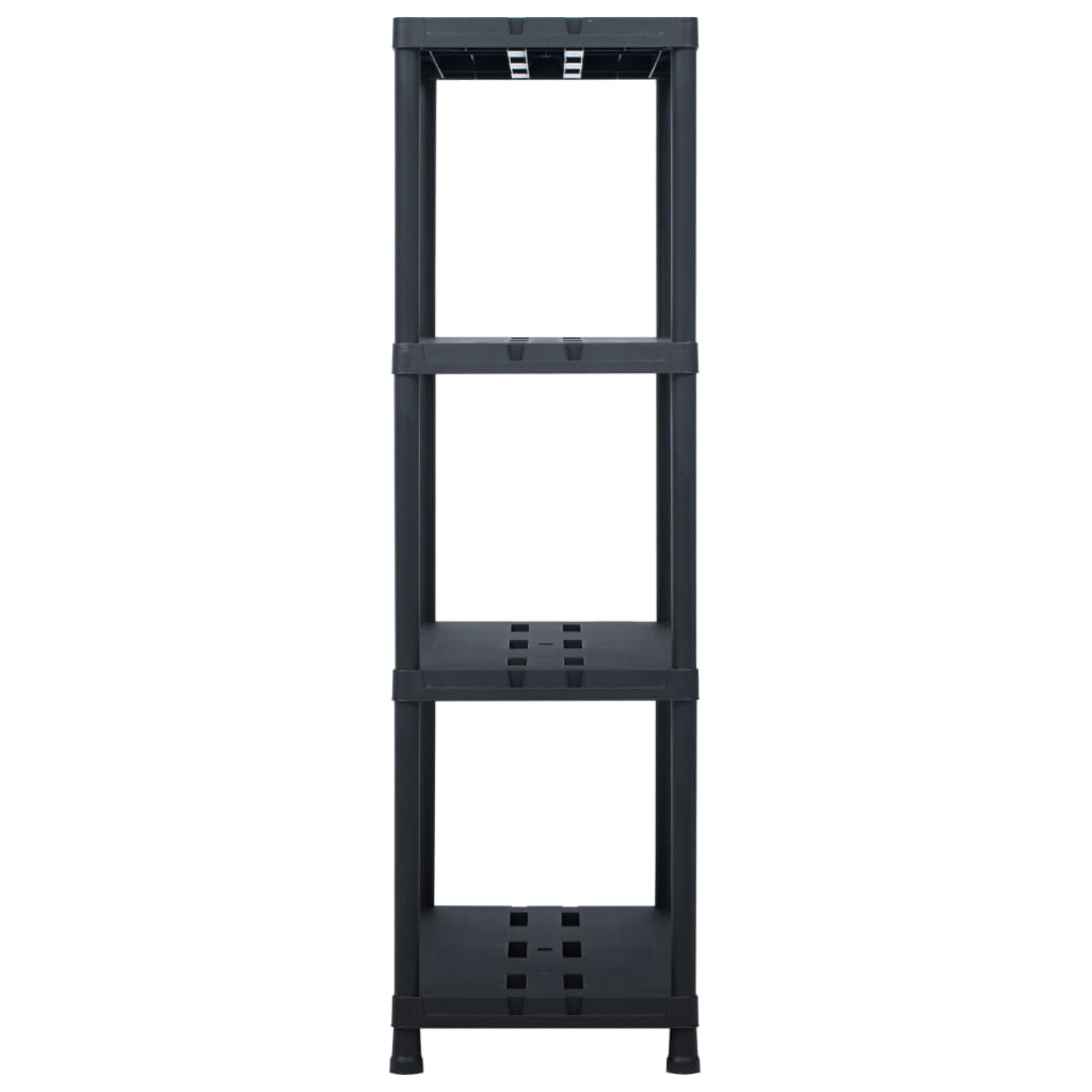 Storage Shelf Rack Black 220 kg 90x40x138 cm Plastic