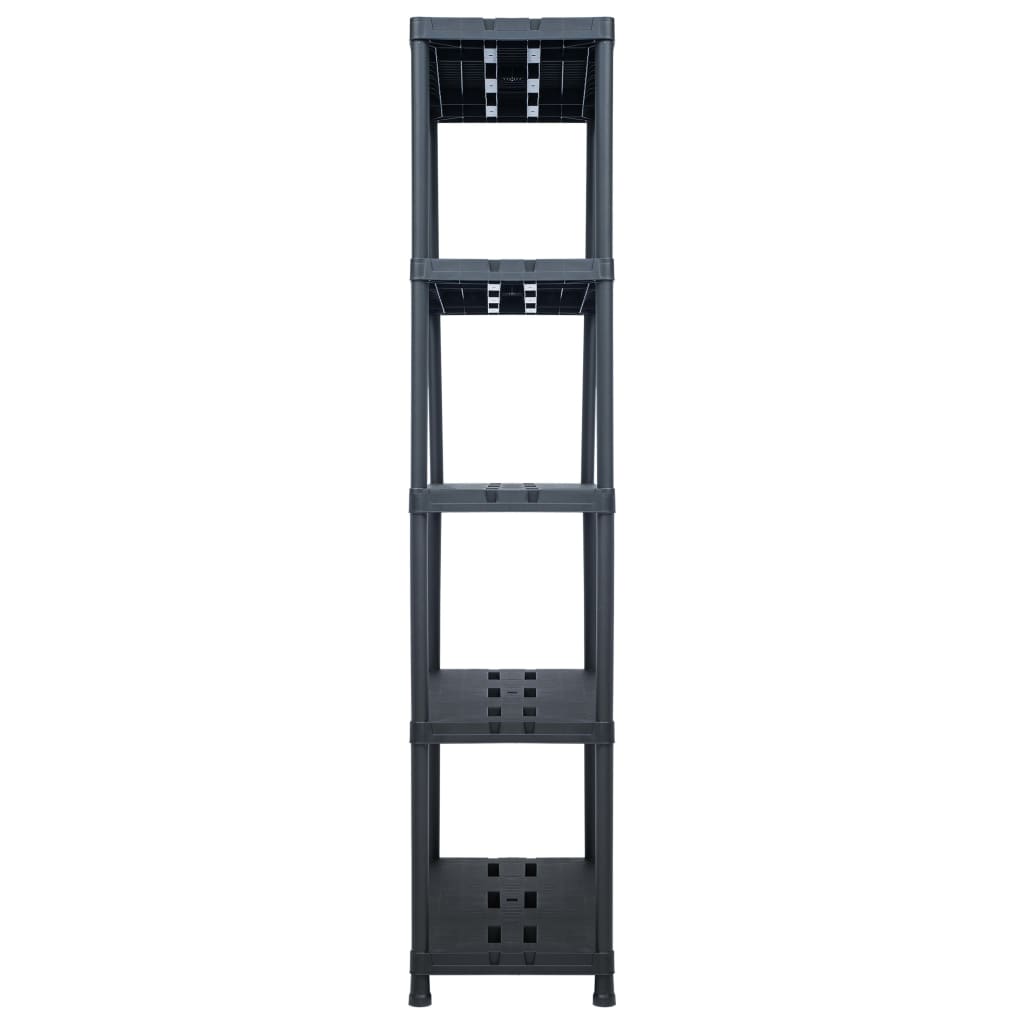 Storage Shelf Rack Black 260 kg 90x40x180 cm Plastic