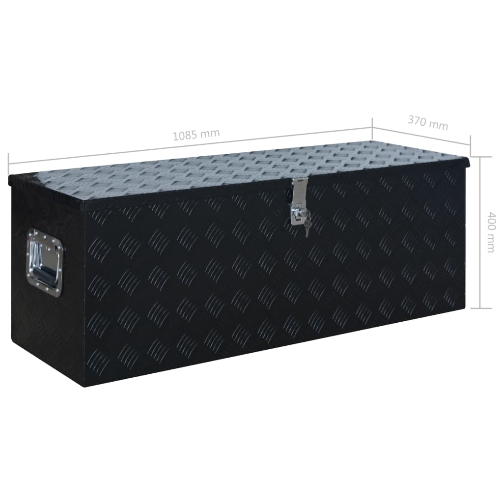 Aluminium Box 1085x370x400 mm Black