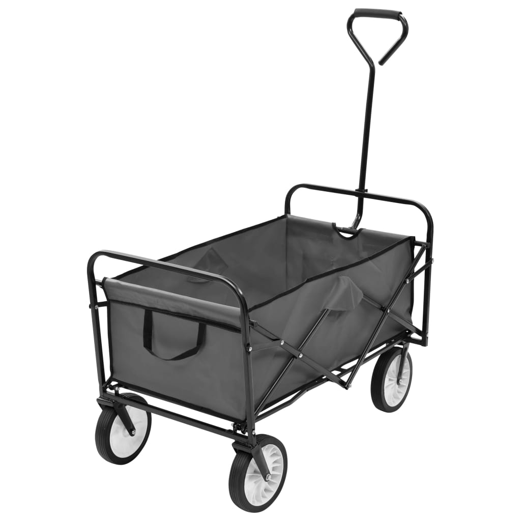 Folding Hand Trolley Steel Grey