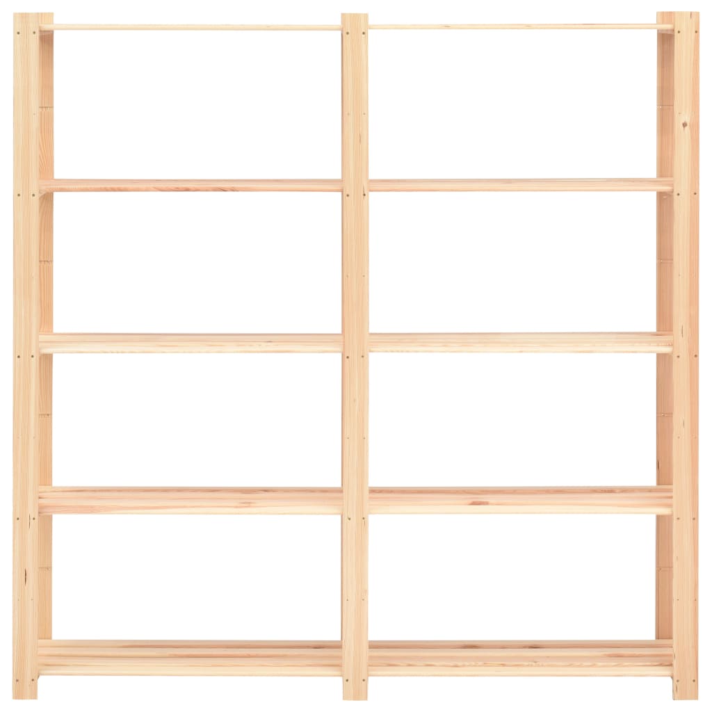 5-Tier Storage Rack 170x38x170 cm Solid Pinewood 500 kg