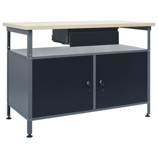 Workbench Black 120x60x85 cm Steel