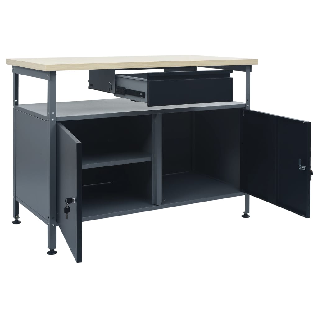 Workbench Black 120x60x85 cm Steel