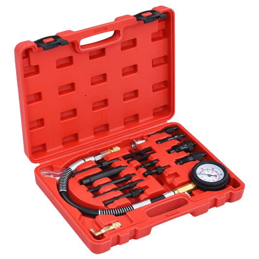 14 Piece Diesel Compression Gauge Test Kit