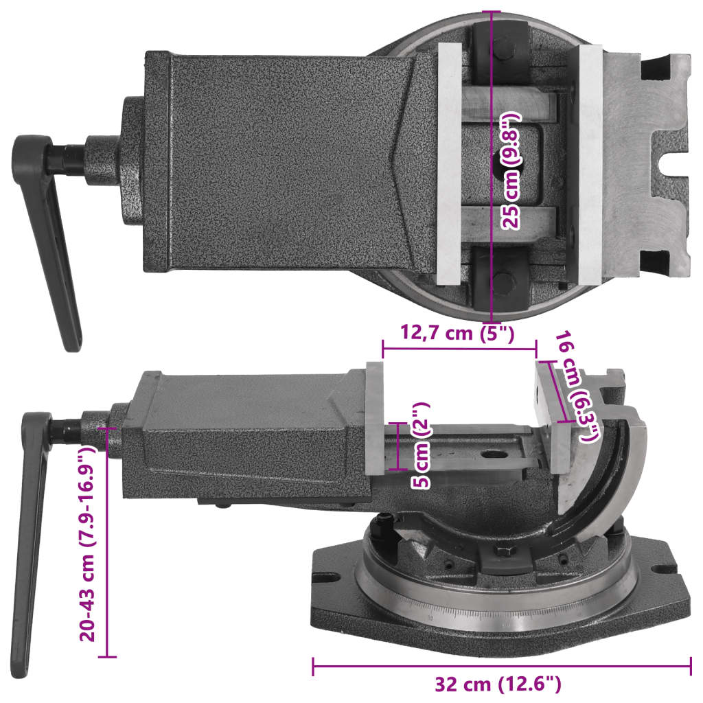 2-Axis Tilting Vice 160 mm